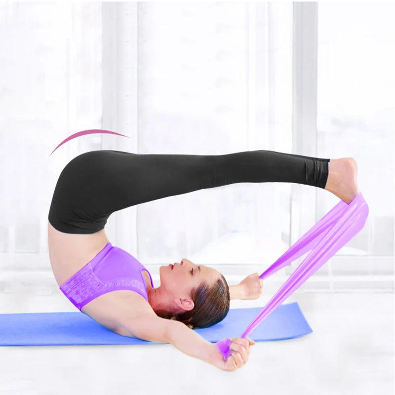 Long Training Stretch Bands Yoga Pilates Resistance Band for Physical Lower Body home Strength Elastic Exercise Bands 