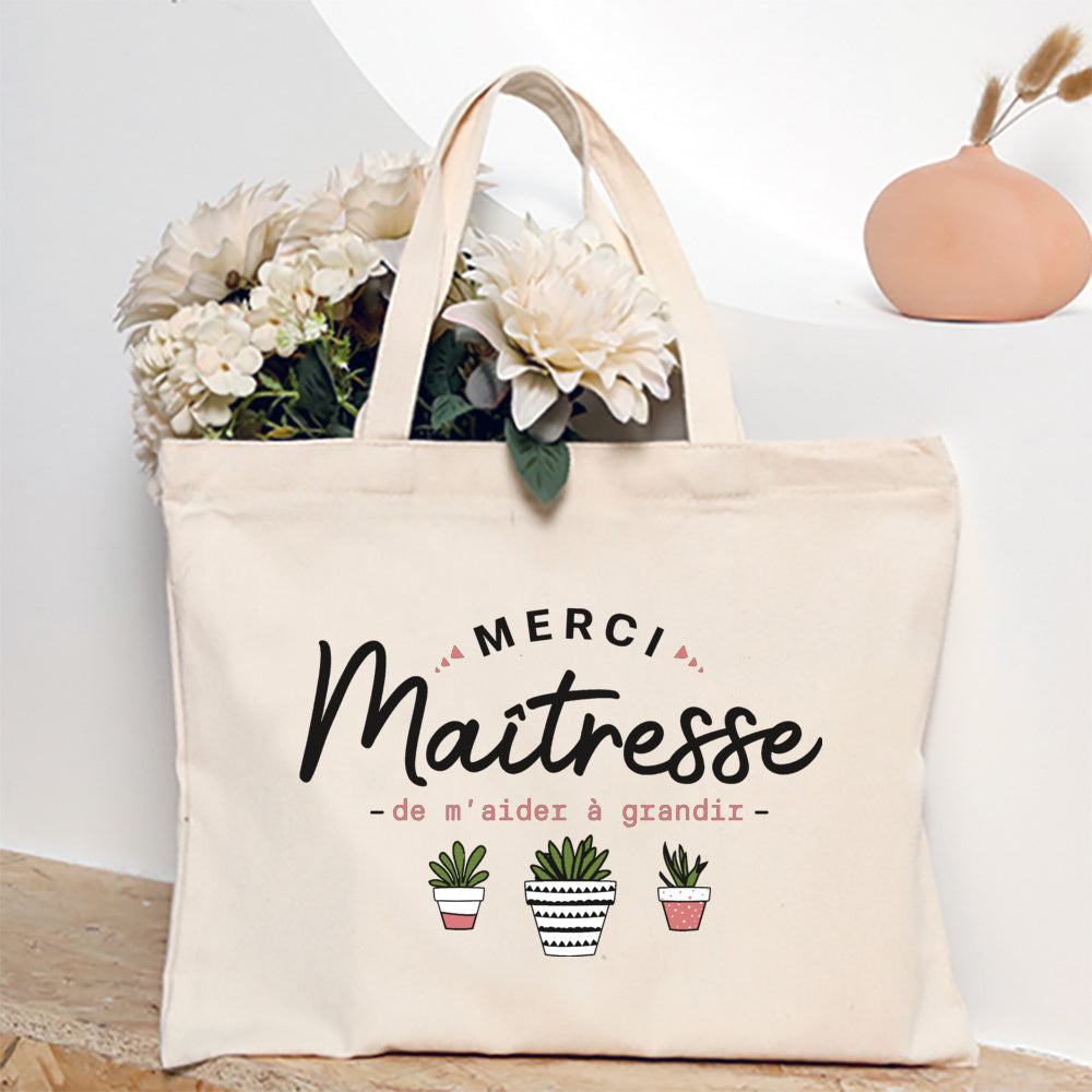 Thank You Teacher Stampa Francese Borsa a Spalla Donna Borsa in Tela Borse da Shopping Borse Femminili Borsa Riutilizzabile Migliori Regali per Maitresse