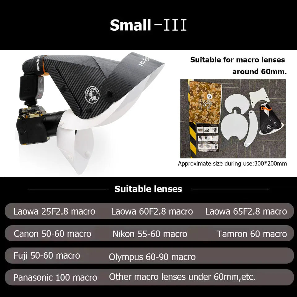 Macro Flash Diffuser - Size and Accessory Options