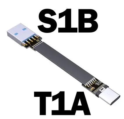 Cable de extensión plano tipo cinta USB 3.1, USB-C / USB-A