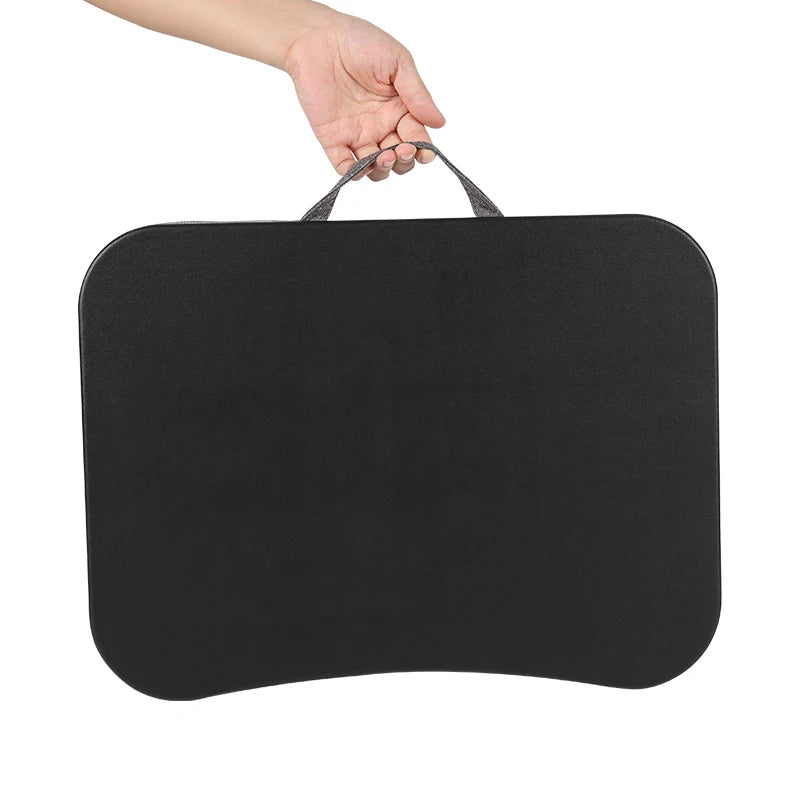 Cushioned Laptop Lap Desk with Wood Surface & Built-In Mouse Pad
