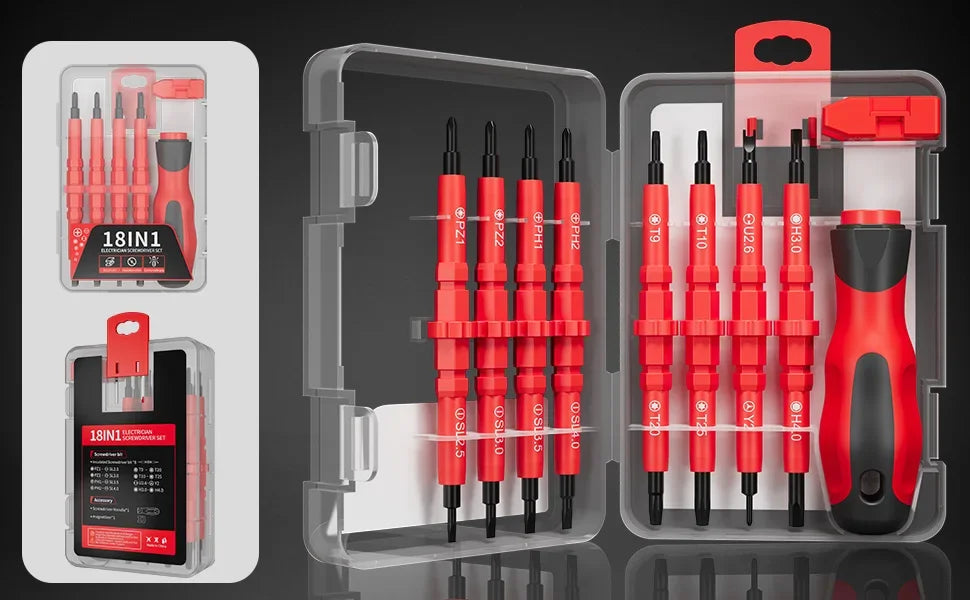 Interchangeable Screwdriver Set - 18- or 31-in-1