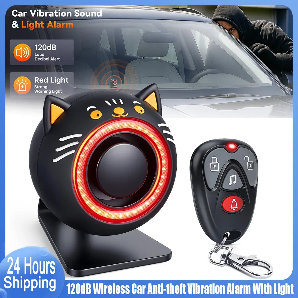 Extractme 120dB kabelloser Auto-Alarm Fahrzeugschutz-System Gerät 3-Stufige Empfindlichkeit Fahrzeug Alarm Anlage Auto-Accessoires