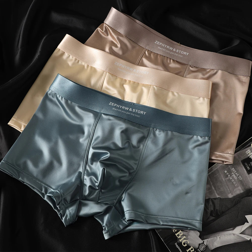 Men's Ice Silk Boxer Shorts, 3-Pack, Sizes L to XXXL