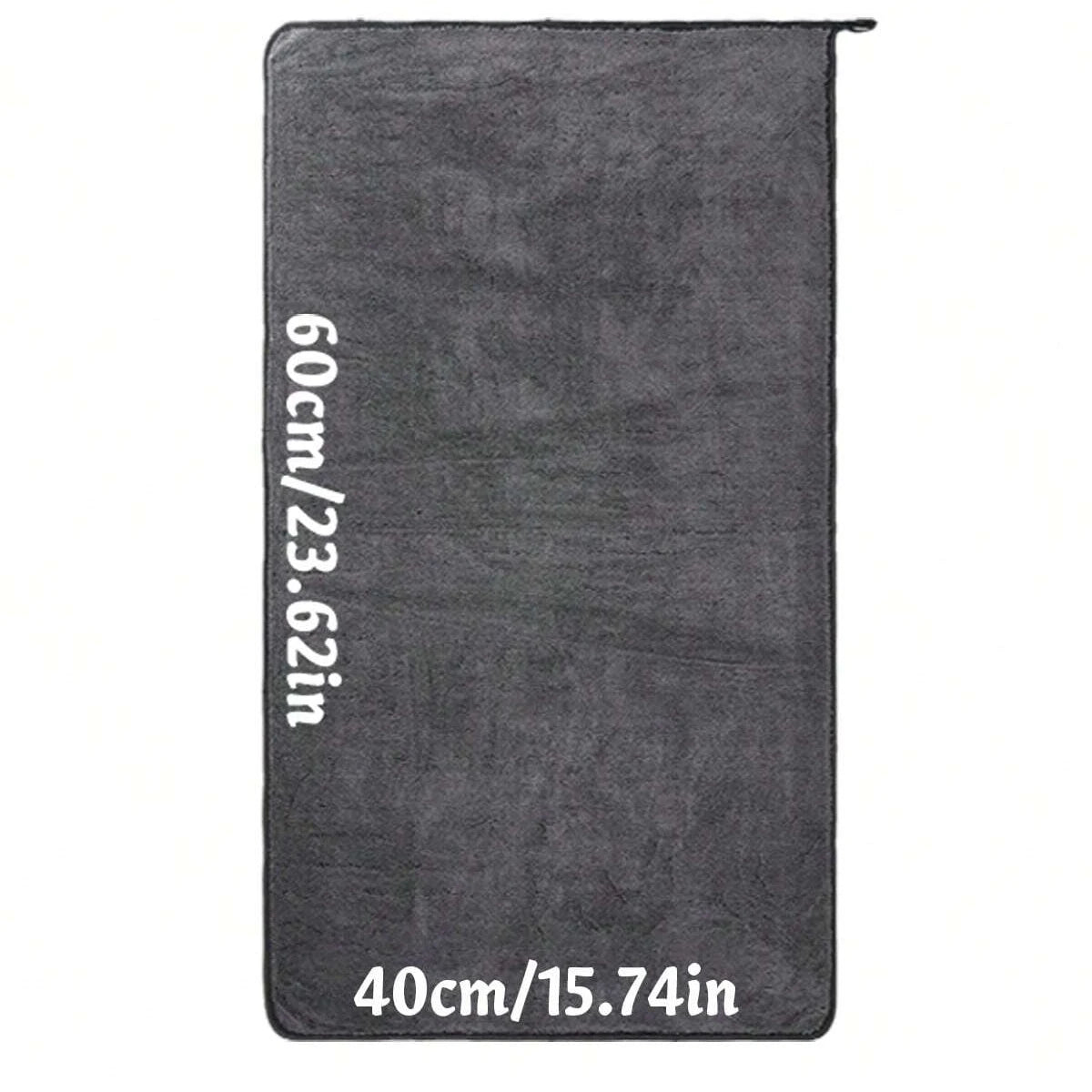 Toalla de microfibra gris oscura para coche, toalla de lavado de coche extra grande y absorbente, paño de limpieza de alta eficiencia