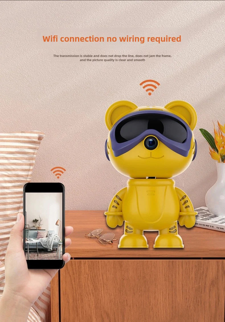Caméra de surveillance intérieure sans fil 5MP WiFi Vision nocturne PTZ Son à deux voies Protection de sécurité HD Smart Home P6 Slite Robot Cam
