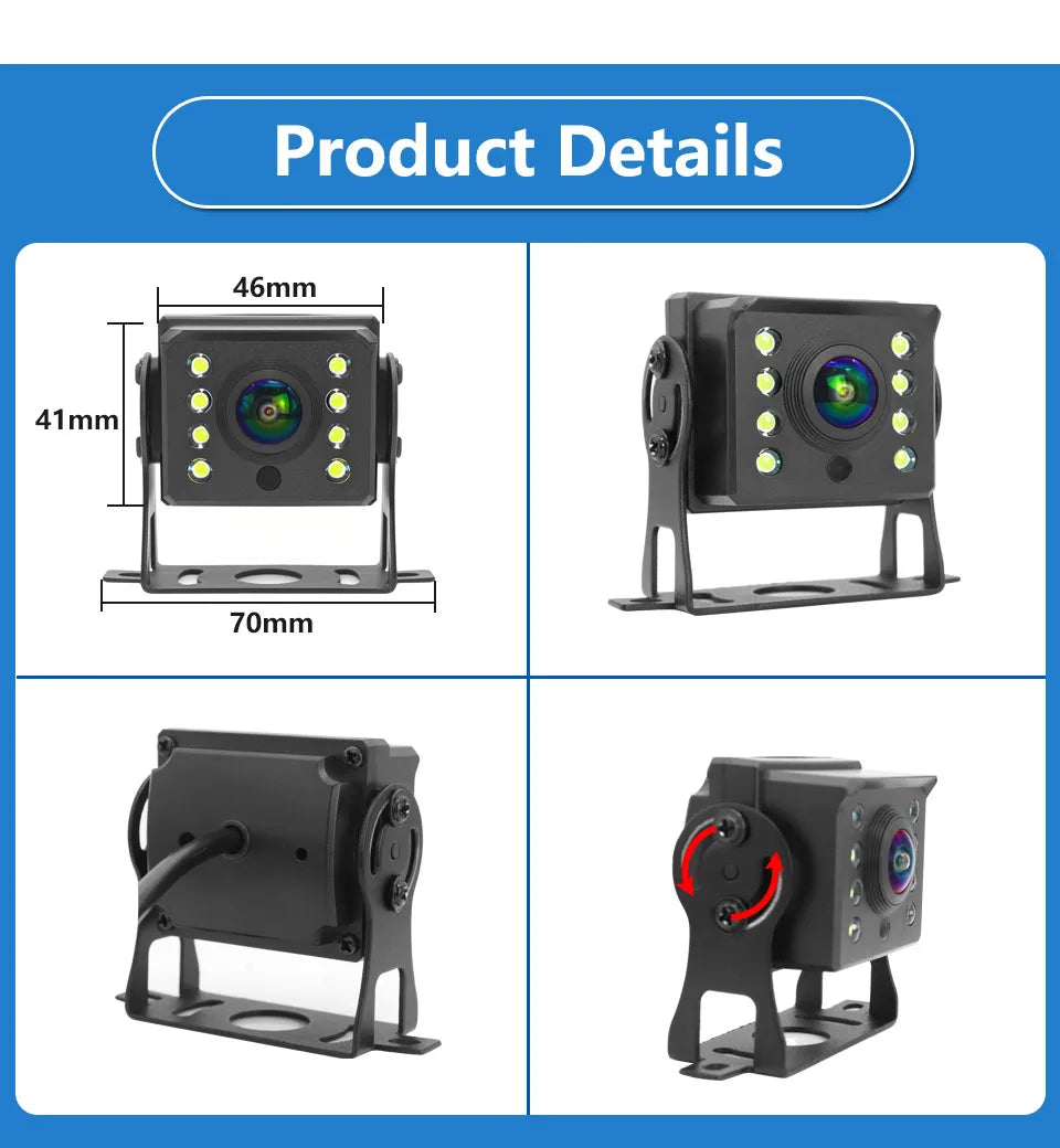 AHD 1080P Truck Rear View Camera with 8 LED Night Vision Waterproof