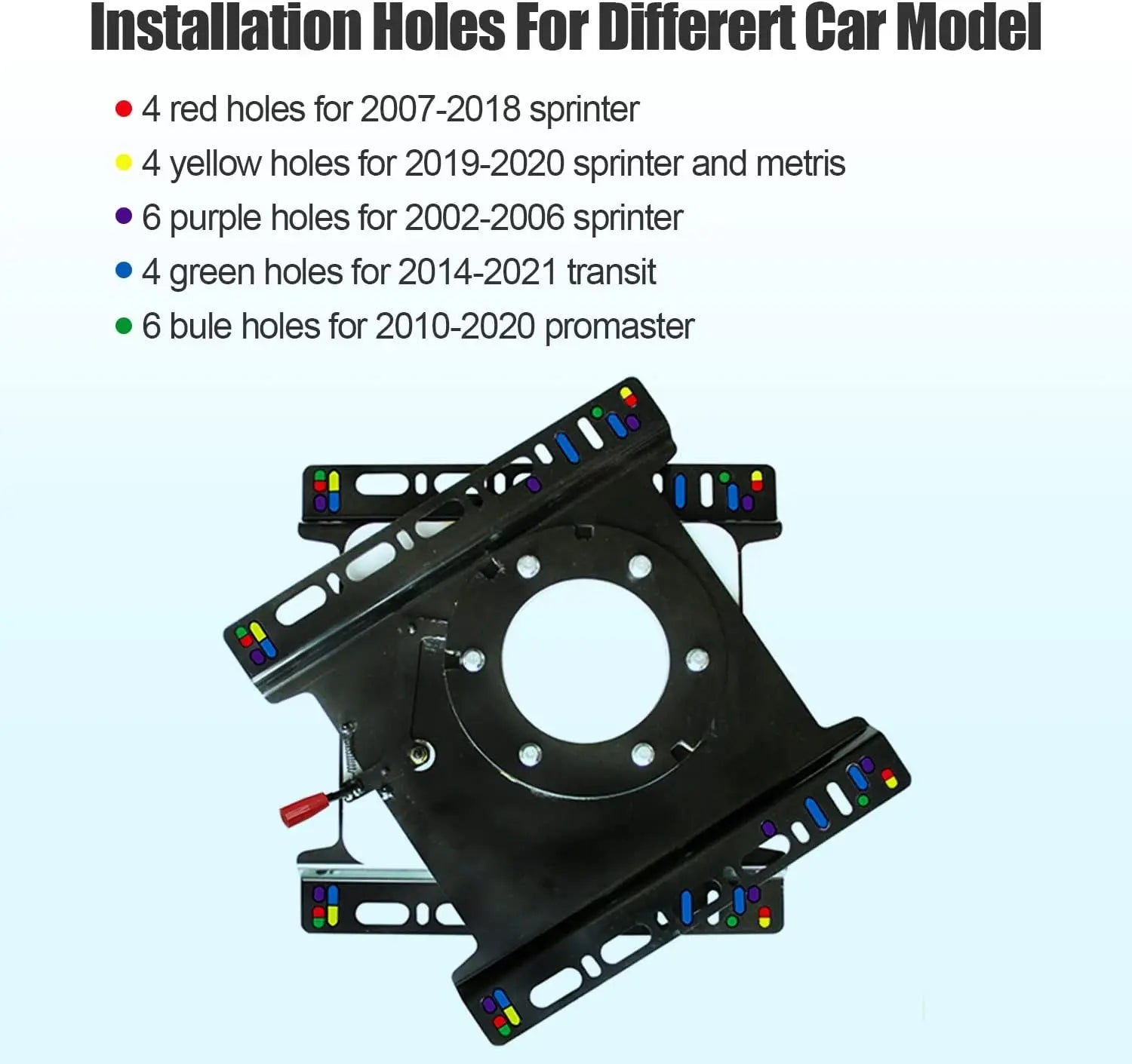 Ford Transit Passenger Seat Swivel Base 360° for 2014-2021