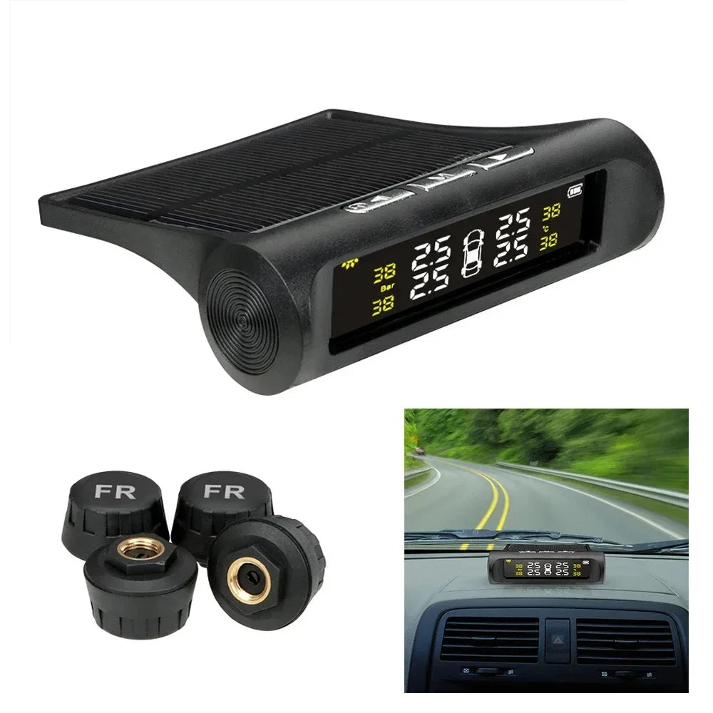 TPMS s štirimi zunanjimi senzorji, solarno in USB