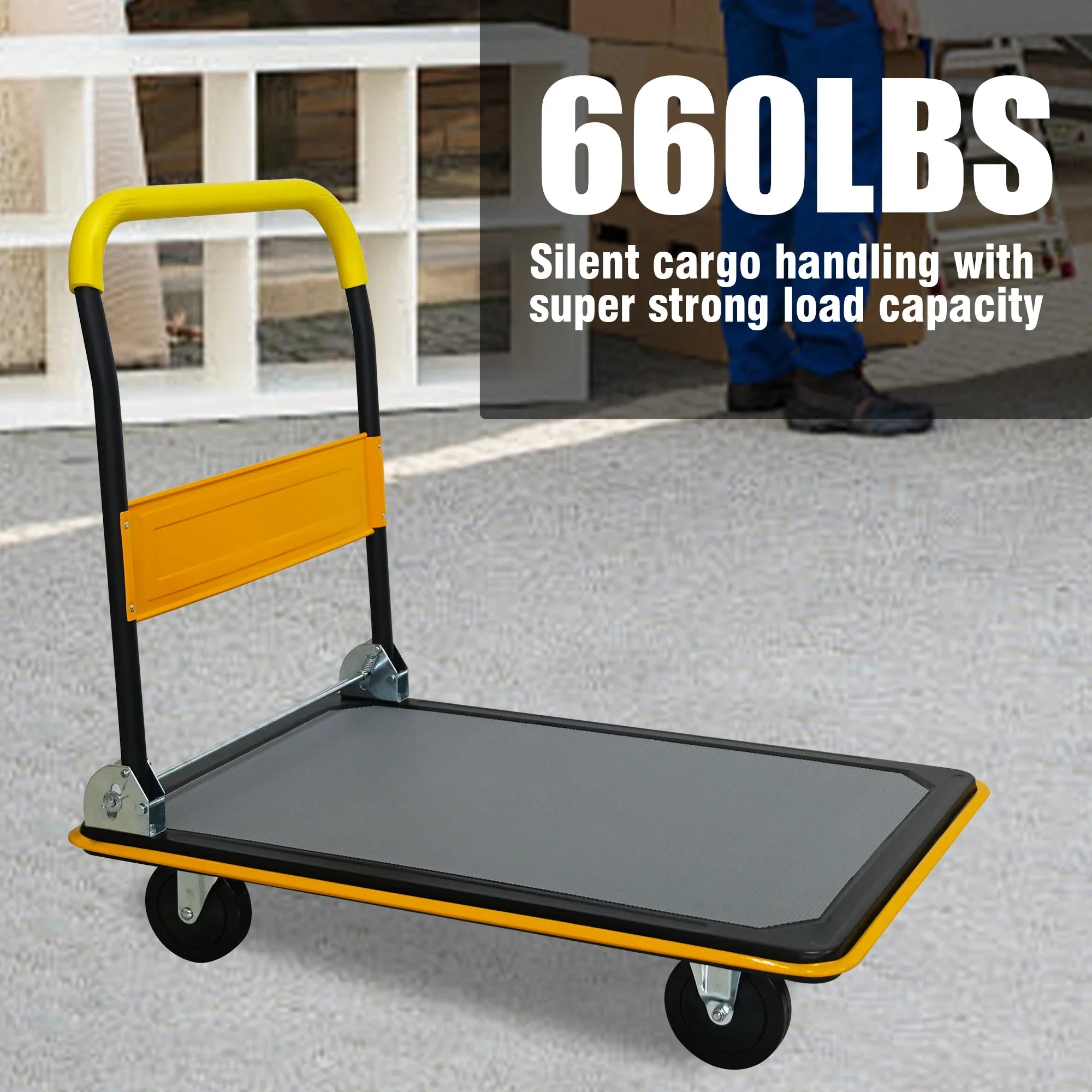 Foldable Platform Cart 660 lbs Heavy Duty Hand Truck