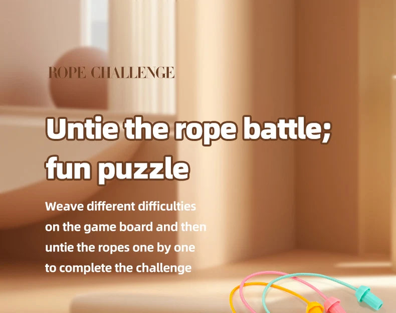 2025 New Rope Breaking Battle Challenge Puzzle Toy Knot Toy Children's Rope Decoding Game Logic Training 