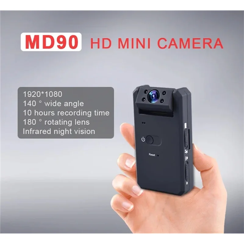 Câmeras IP Mini 1080P  Ângulo Aberto 180° Visão Noturna Mini Câmera Câmera de Ação ao Ar Livre Monitor de Bebe Detecção de Movimento Casa Inteligente