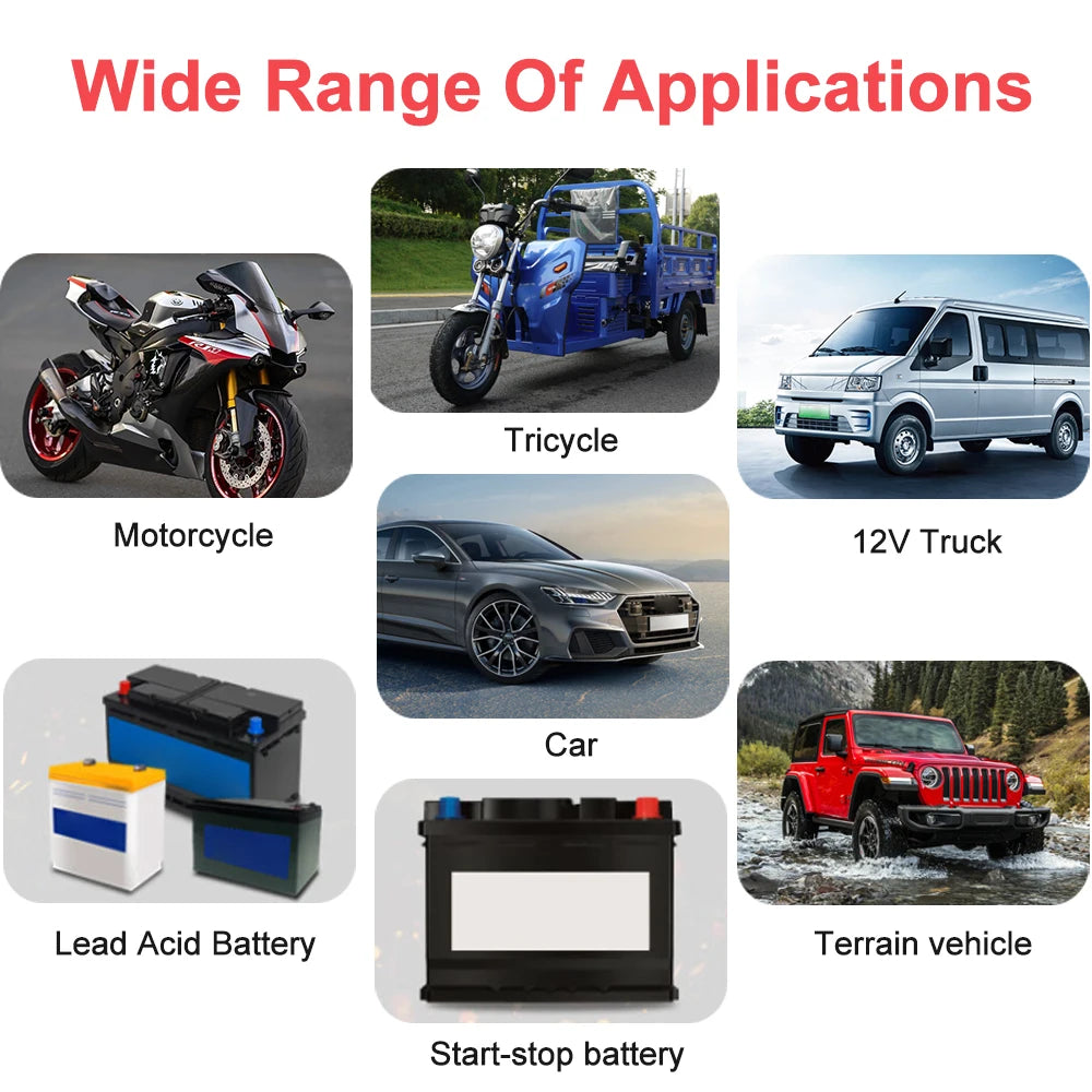 12 V 6 A Lead-Acid Battery Charger with LCD
