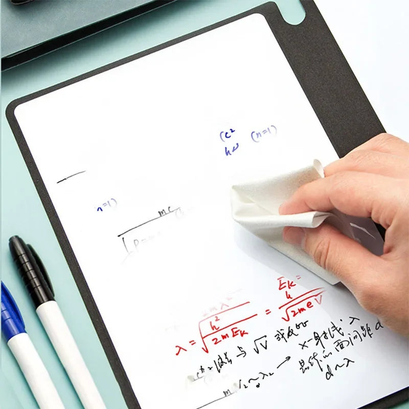 Reusable A5 Whiteboard Notebook Set with Pen and Wipe Cloth