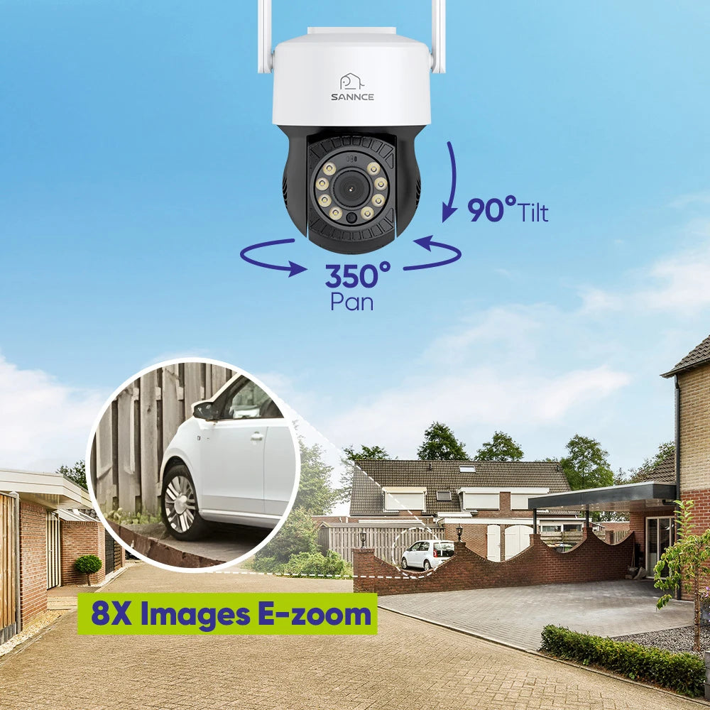 5MP 16-Channel Wireless PTZ Security Camera System with NVR
