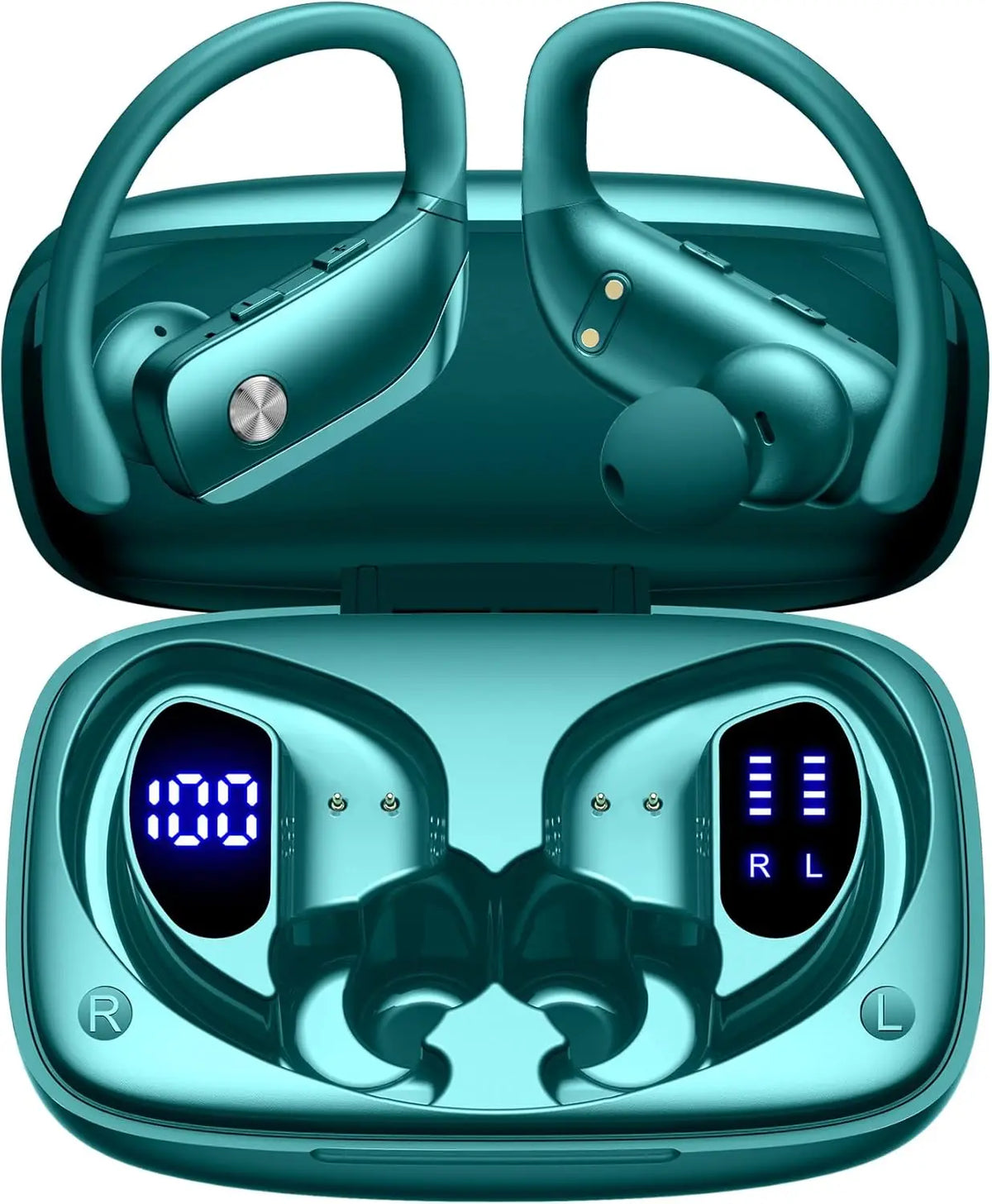 Bluetooth 5.0 Earbuds with Ear Hooks and Microphone