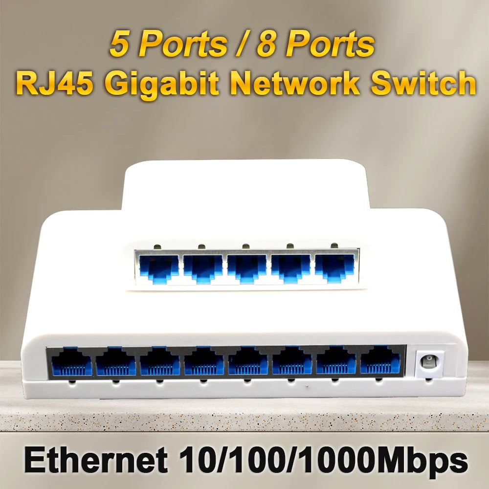 Gigabit Ethernet Switch - Five or Eight Ports