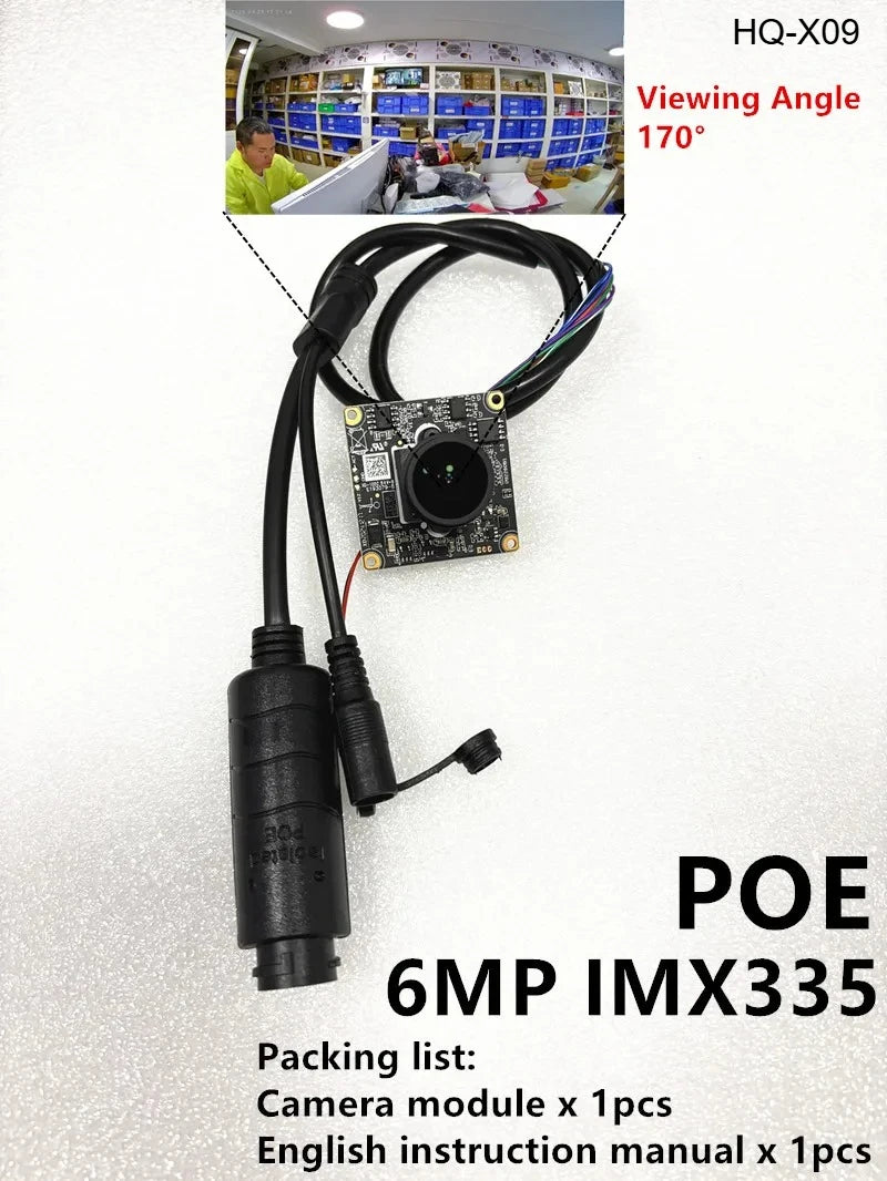 Módulo de cámara IP mini 4K en placa 38x38 mm
