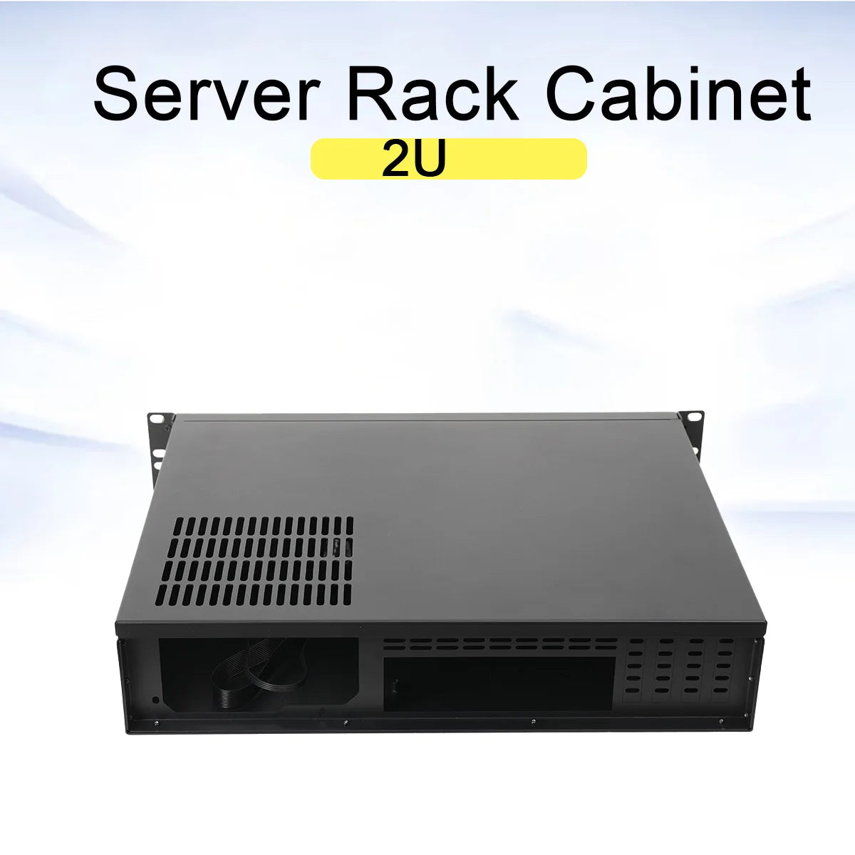 2U chassis aluminium panel ultra kort industrielt kontrolserver chassis datalagring bundkort serverkasse