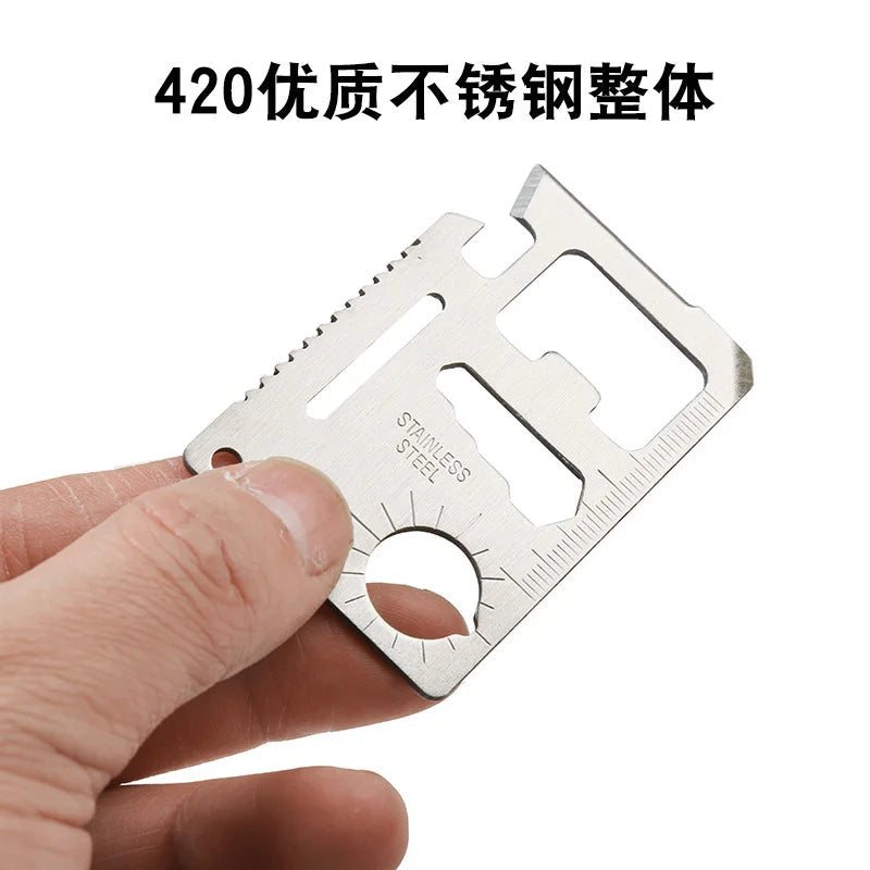 1PC EDC Pocket Tools Credit Card Knife Stainless Steel Beer Opener Multipurpose Outdorr Camping Hiking Hunting Survival Gear 