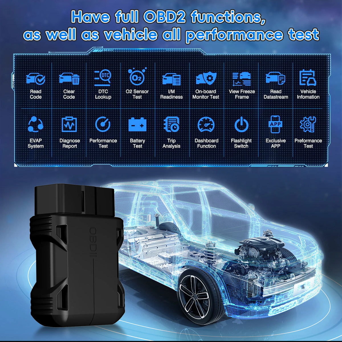 Bluetooth OBD-II Diagnostic Adapter
