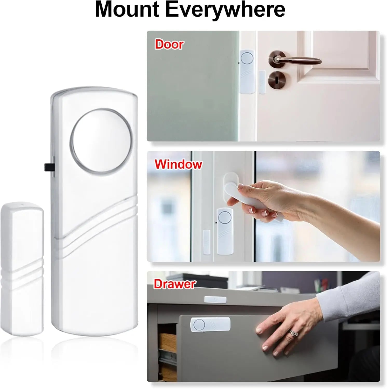 Wireless Door Window Sensor Alarm 95dB Anti-Theft Contact