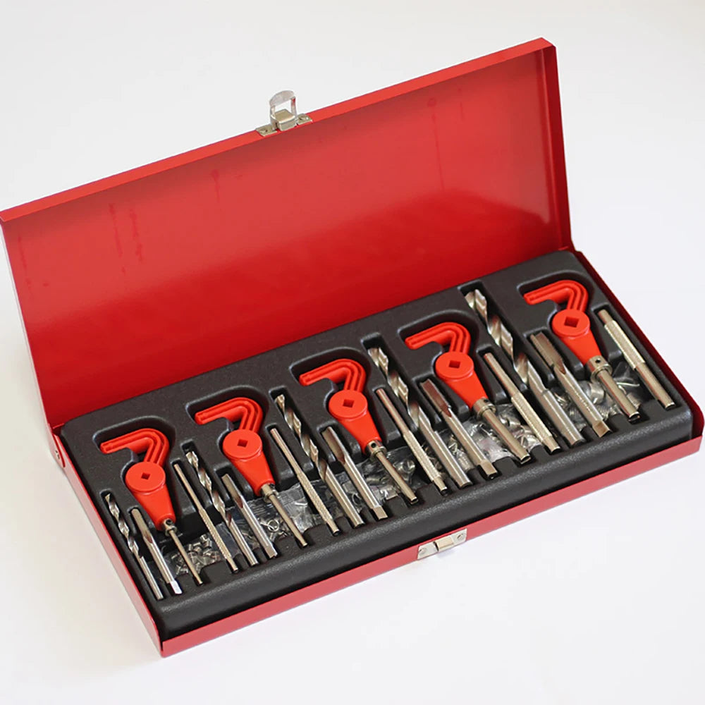 Kit di riparazione filettatura metrica da 131 pezzi