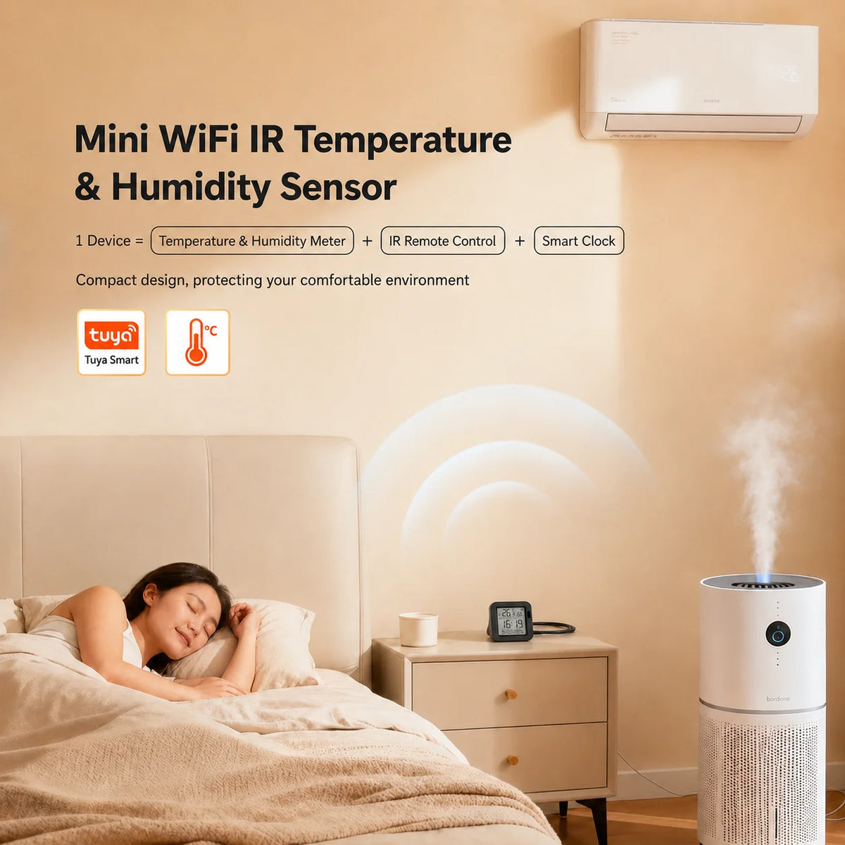 Tuya WiFi senzor temperature in vlage