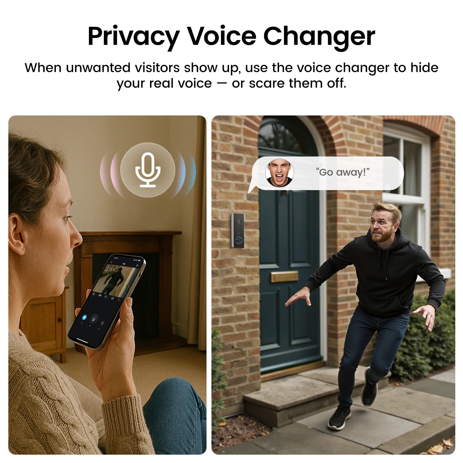 DEKCO 3MP WiFi Video Doorbell with 2-Way Audio and AI Detection