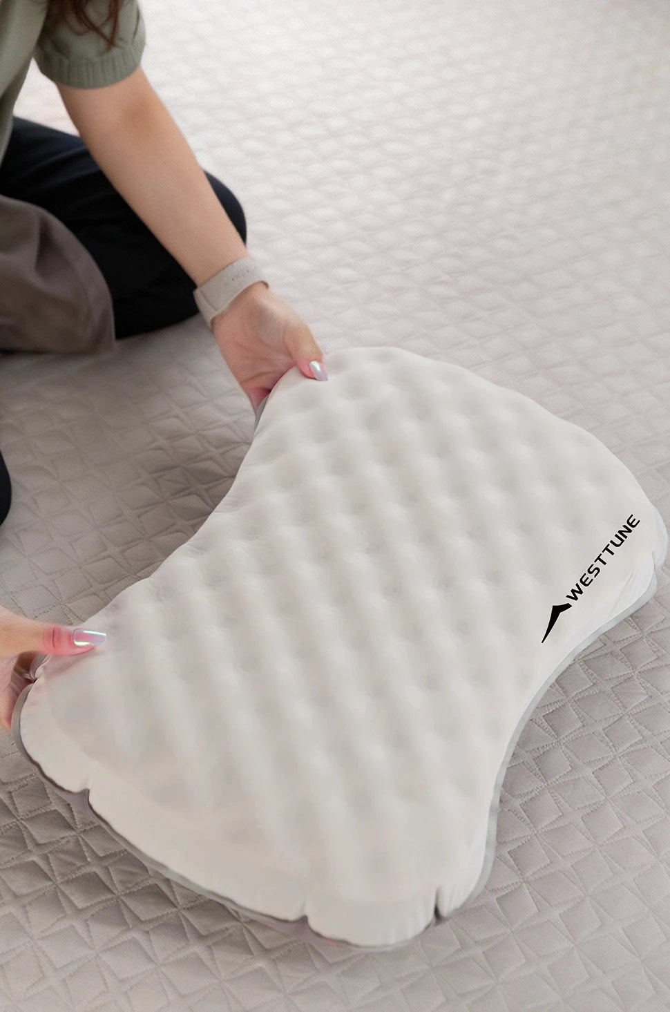 Camping Inflatable Pillow for Neck and Lumbar Support