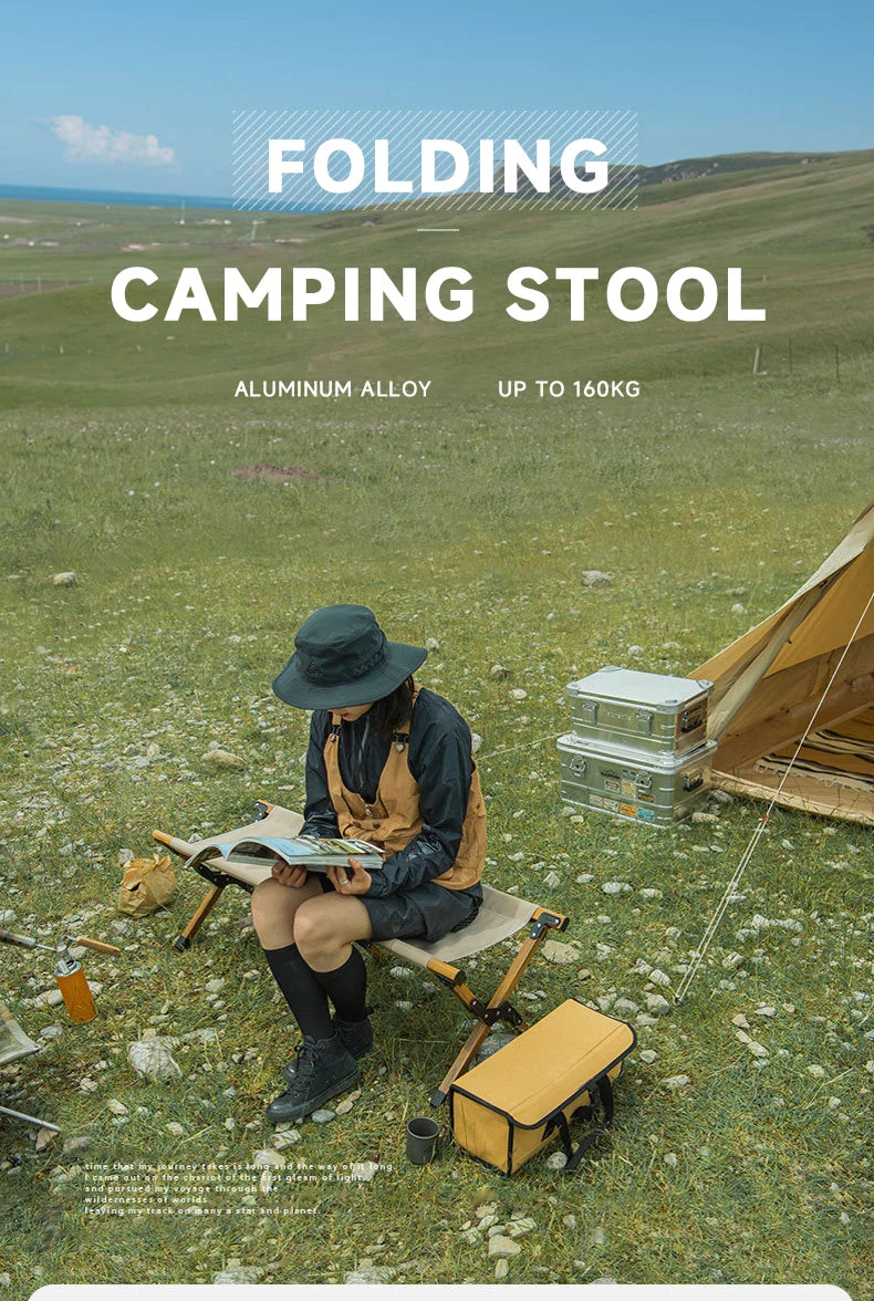 Double Camping Stool for Two | Lightweight Folding Outdoor Seat