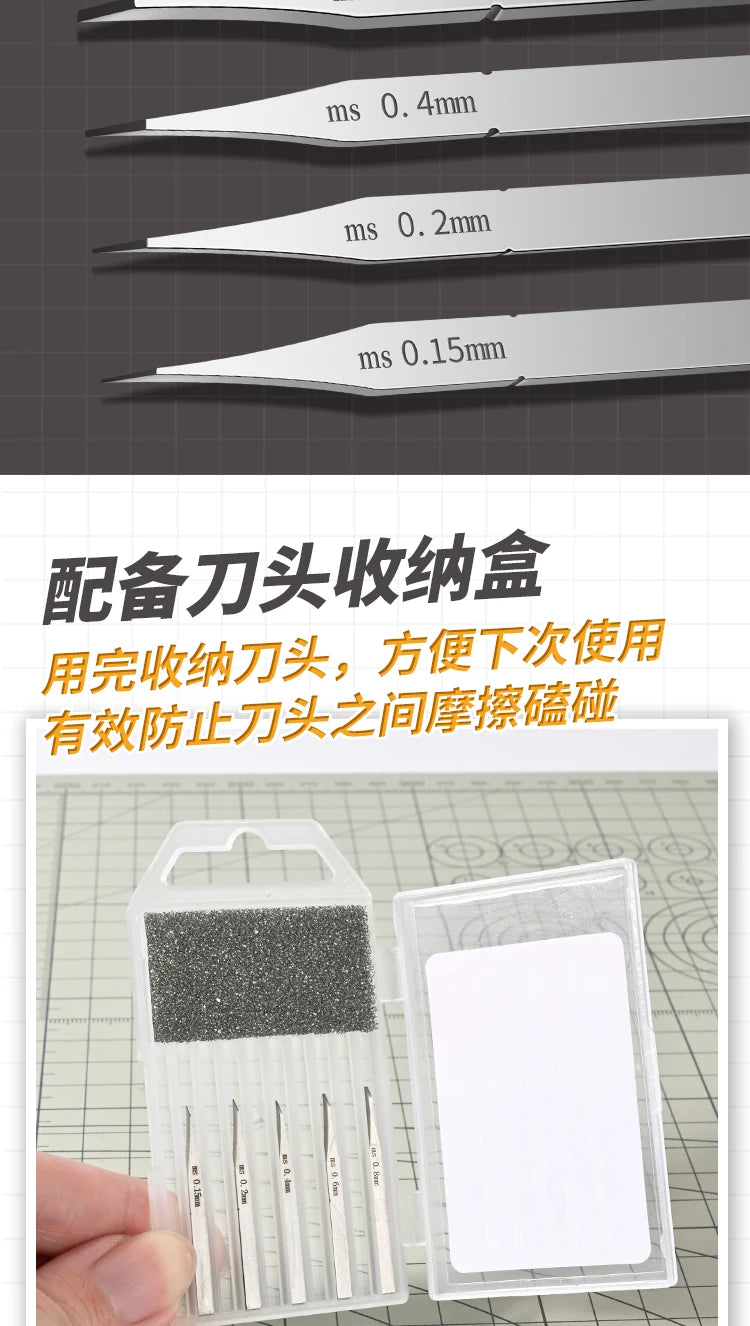 MS070 Model Scribing Knife with Five Replacement Blades
