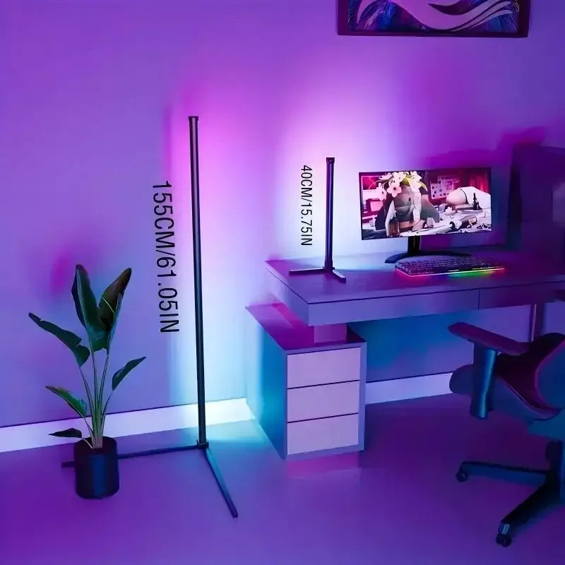 RGB-hjørnelampe, 40 cm eller 155 cm