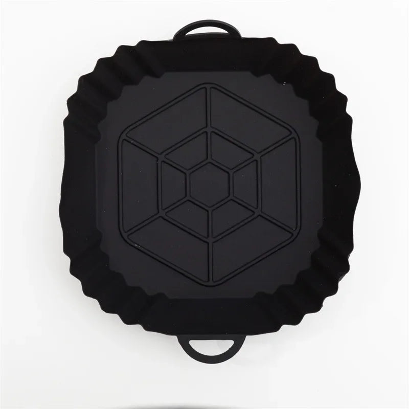 Silicone Air Fryer Basket Liner, Round Square Reusable Pan Liner