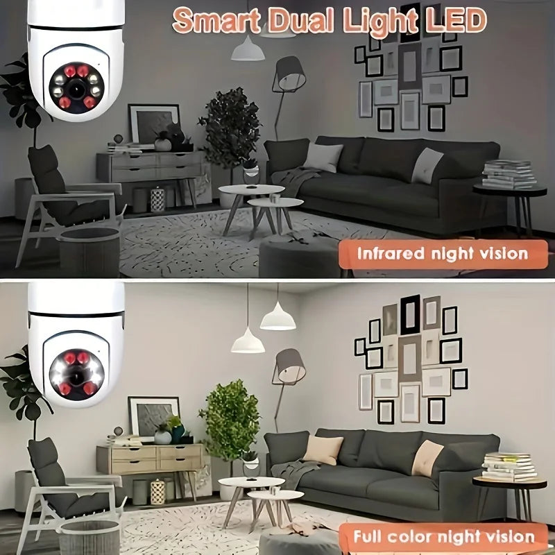 E27 Light Bulb Security Camera – Panoramic Home Monitoring