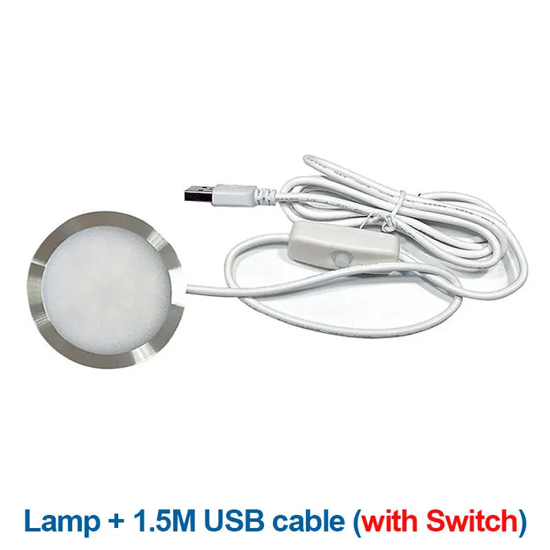 Mini luz USB de 5 V para armario, opciones de cable y color