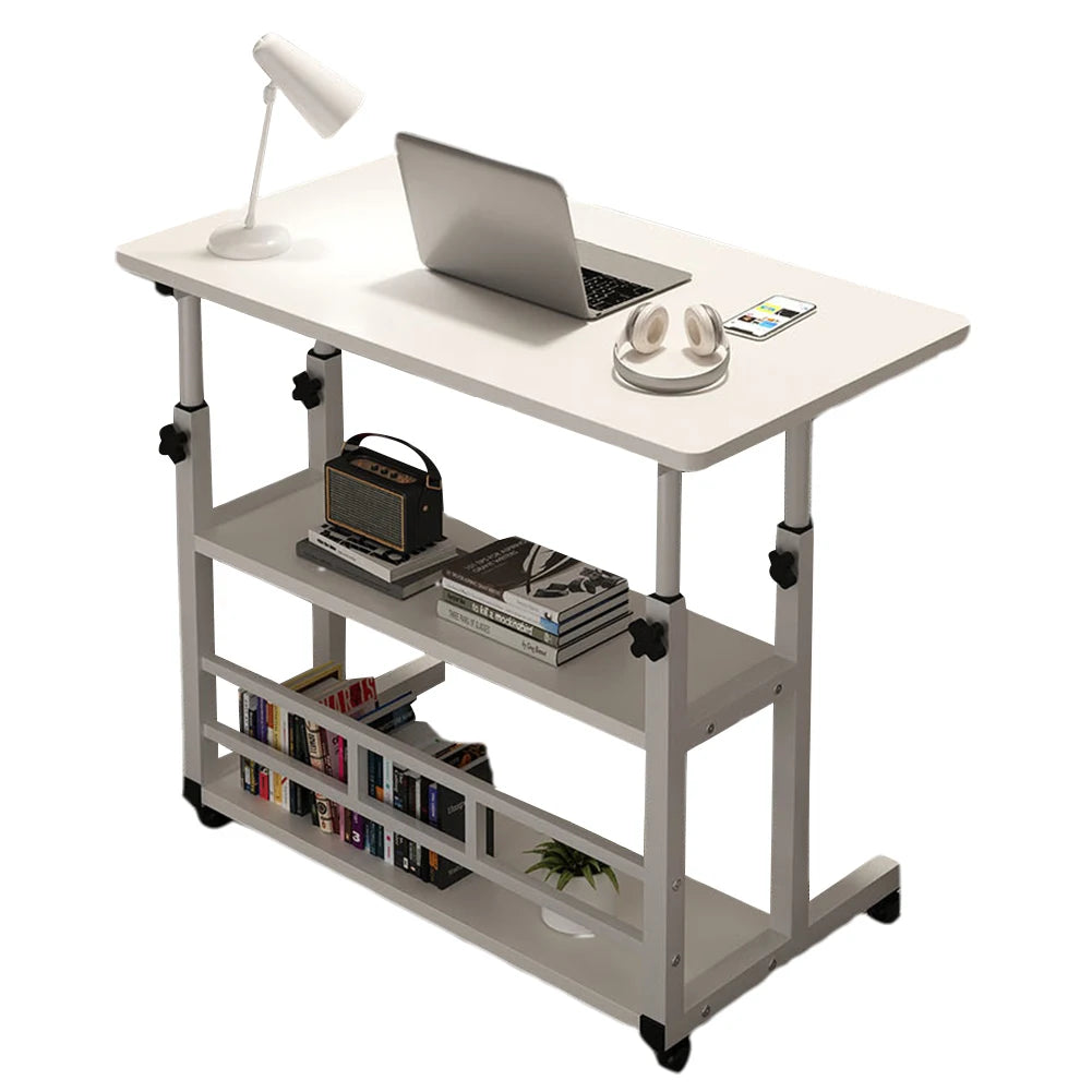 Height Adjustable Wooden Bedside Desk for Home Office