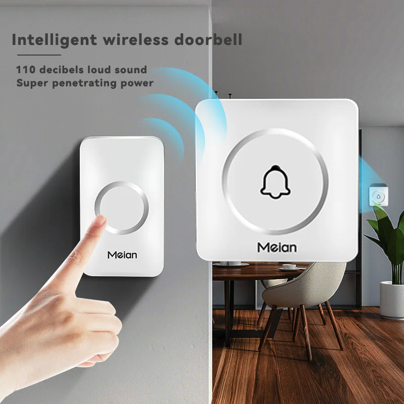 Wireless Doorbell with LED Flash and Adjustable Volume