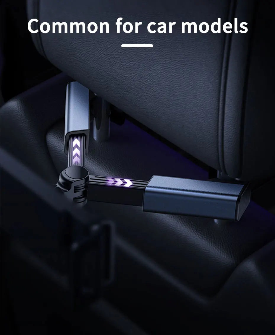 SEMAETAL Car Seat Back Phone Holder Rear Row Tablet Mount for iPad Telescopic Phone Support Bracket Universal for 4-12.9 Inch