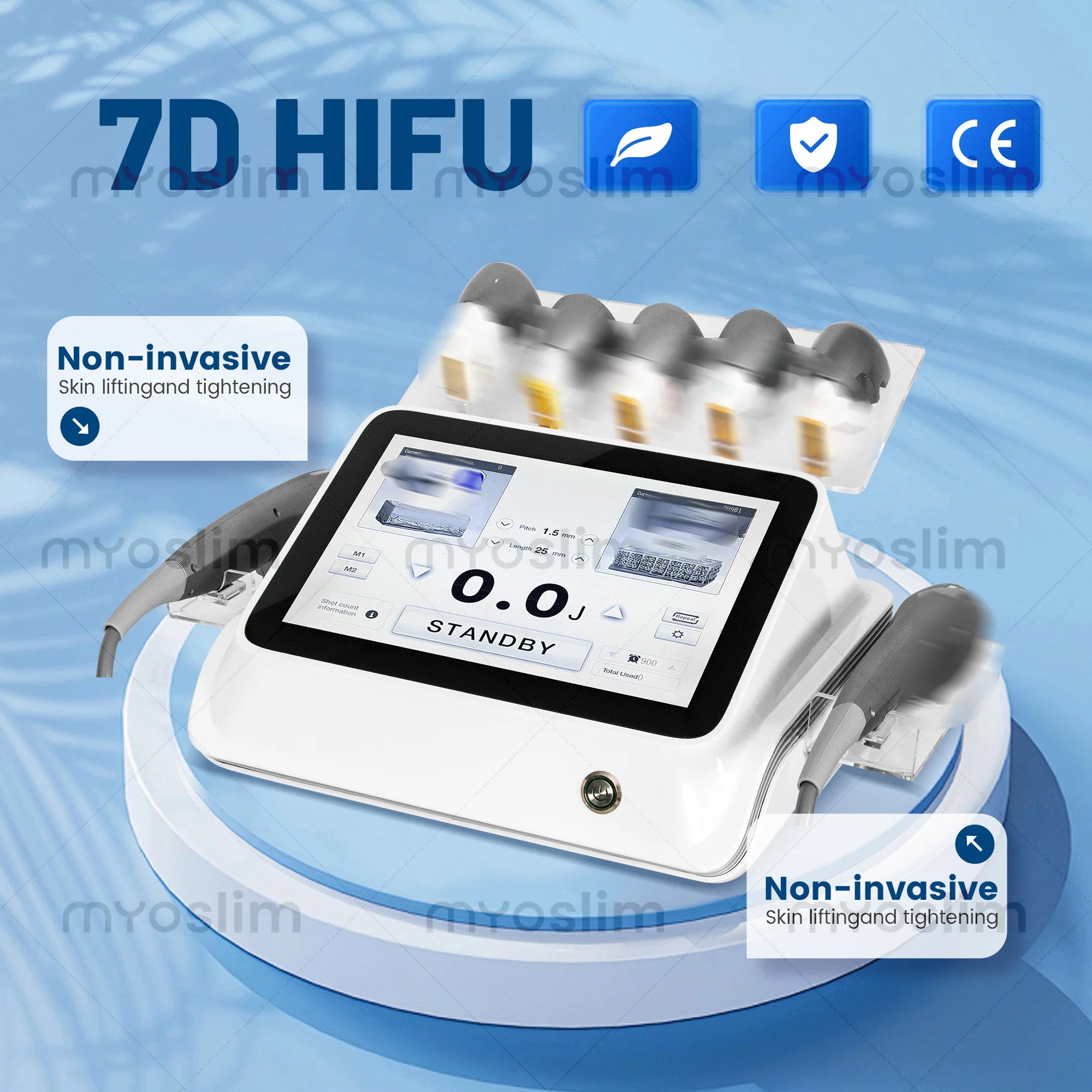 7D HIFU Skin Tightening Machine for Face Lifting and Body Slimming