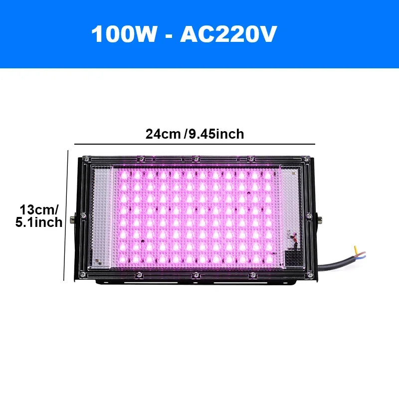Lampada LED per la coltivazione con staffa regolabile, 3 misure