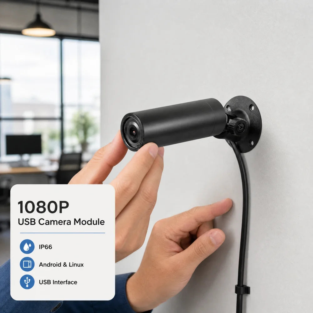 Mini Bullet Camera 1080P 30fps USB Type-C Drive-Free