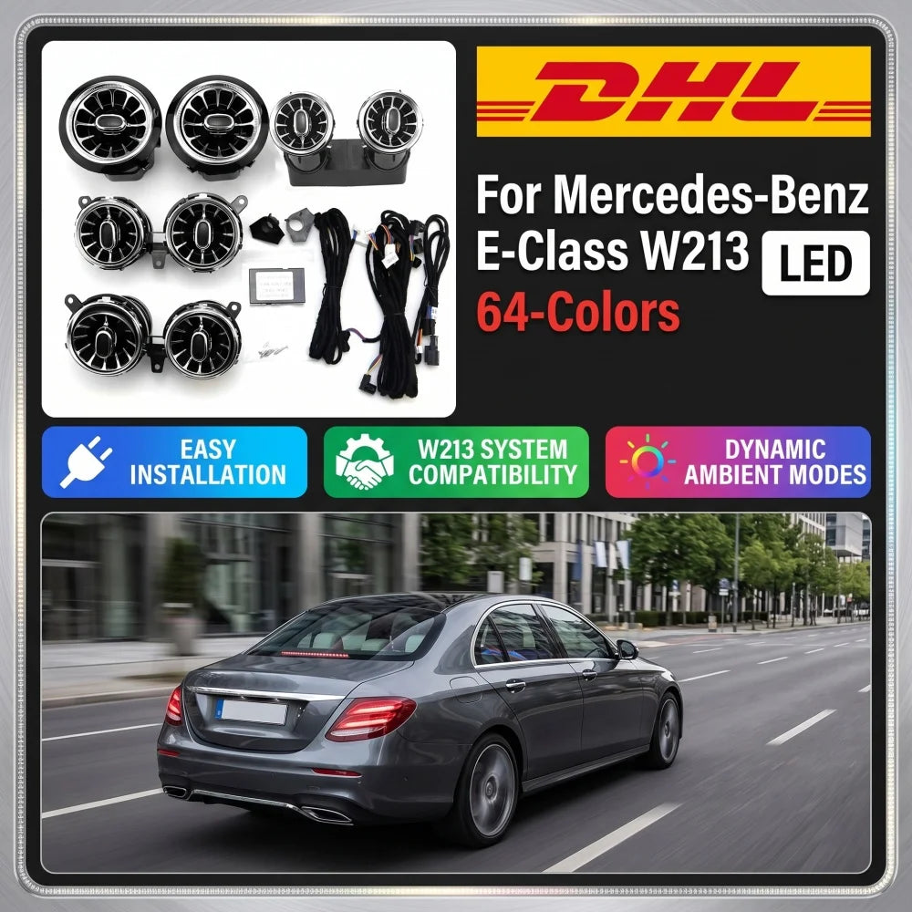Mercedes-Benz E-Class W213 64-Color LED Vent Atmosphere Light Set