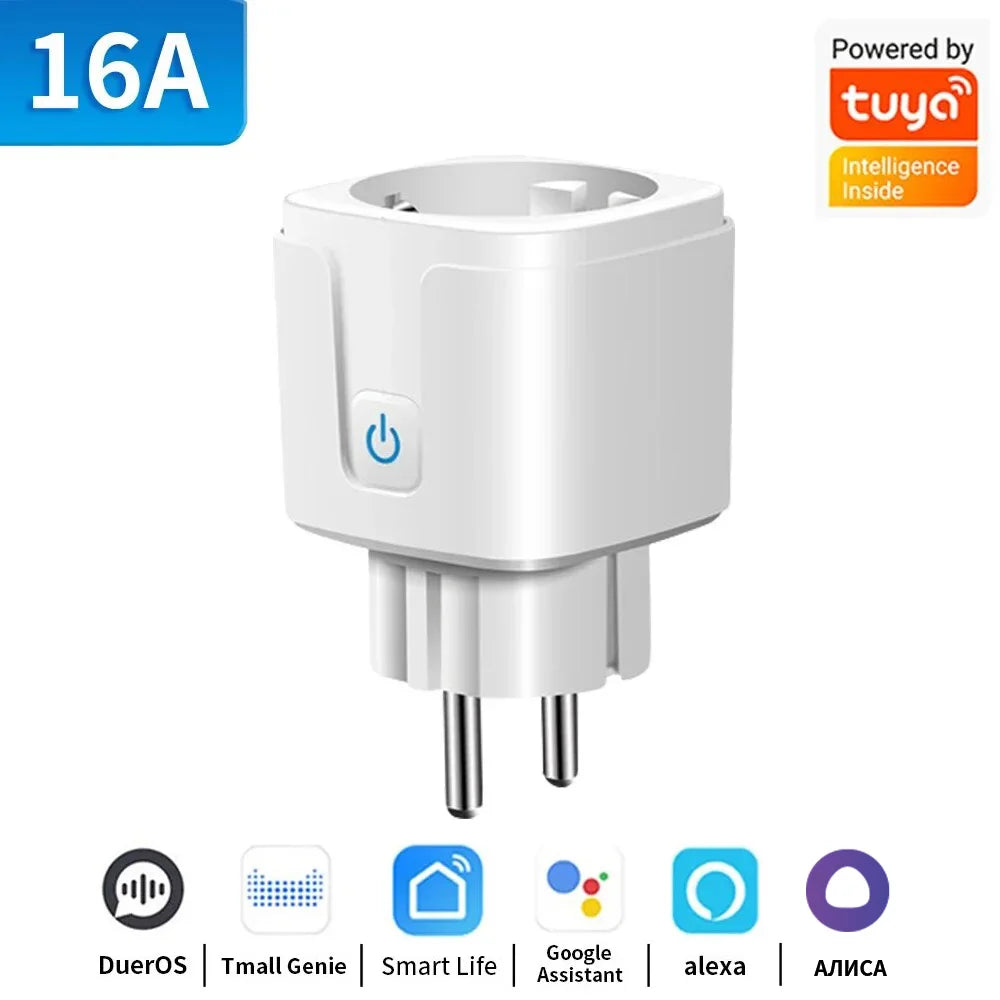 TNCE TUYA Smart Plug WiFi or Zigbee3.0 Socket EU 16A/20A Power Monitor Timing Function Voice Control Work With Alexa Google Home 