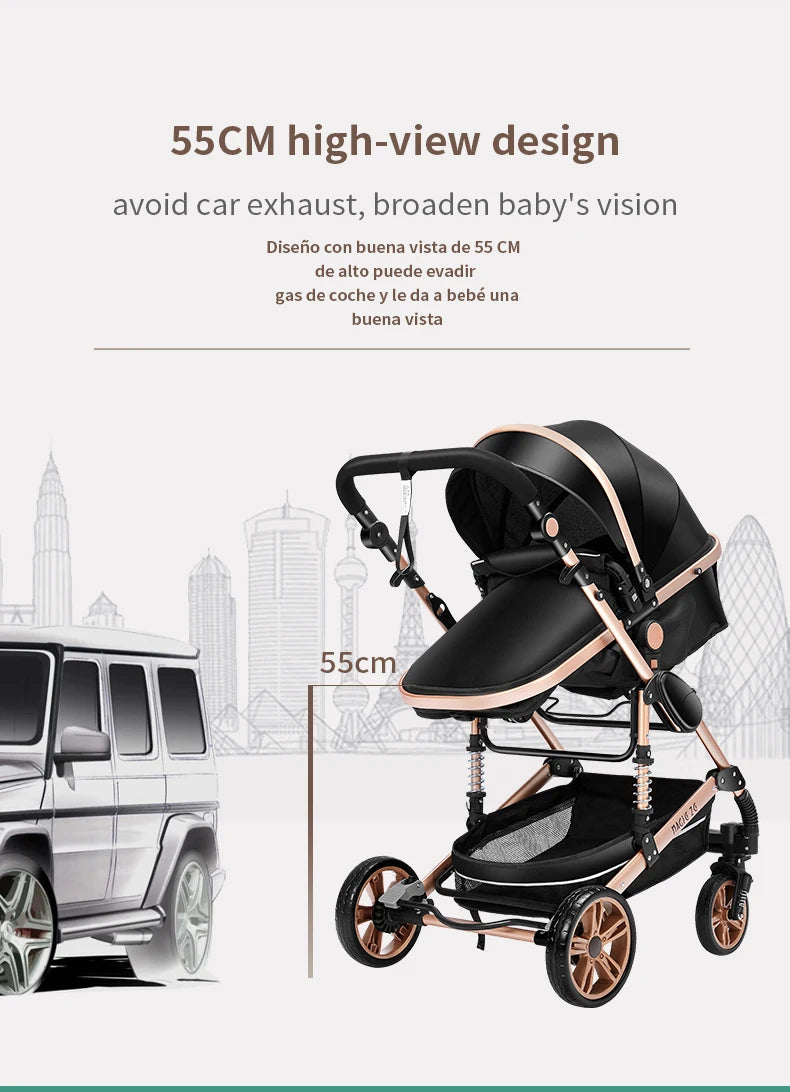 Baby Stroller 3‑in‑1 Lightweight Multifunction Carriage for Newborns