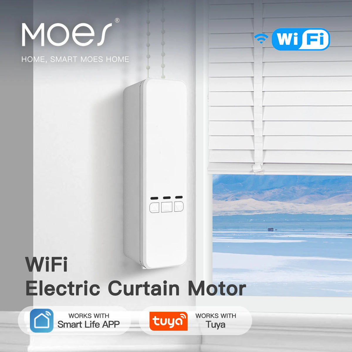 MOES Tuya WiFi Smart Motor Elektrische Ketten-Roller Rollläden Schattenspender Antrieb RF-Fernbedienungskit Smart Life App über Alexa/Google