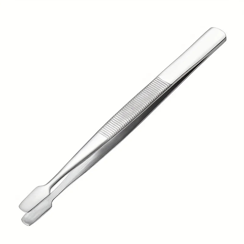 Flat-Tip Stainless-Steel Stamp Tweezers