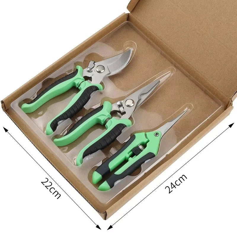 190mm Straight Head Pruning Shears Non-slip HandleStainless Steel Outils Manuels Household Bonsai Garden Scissors Pruing Shear 