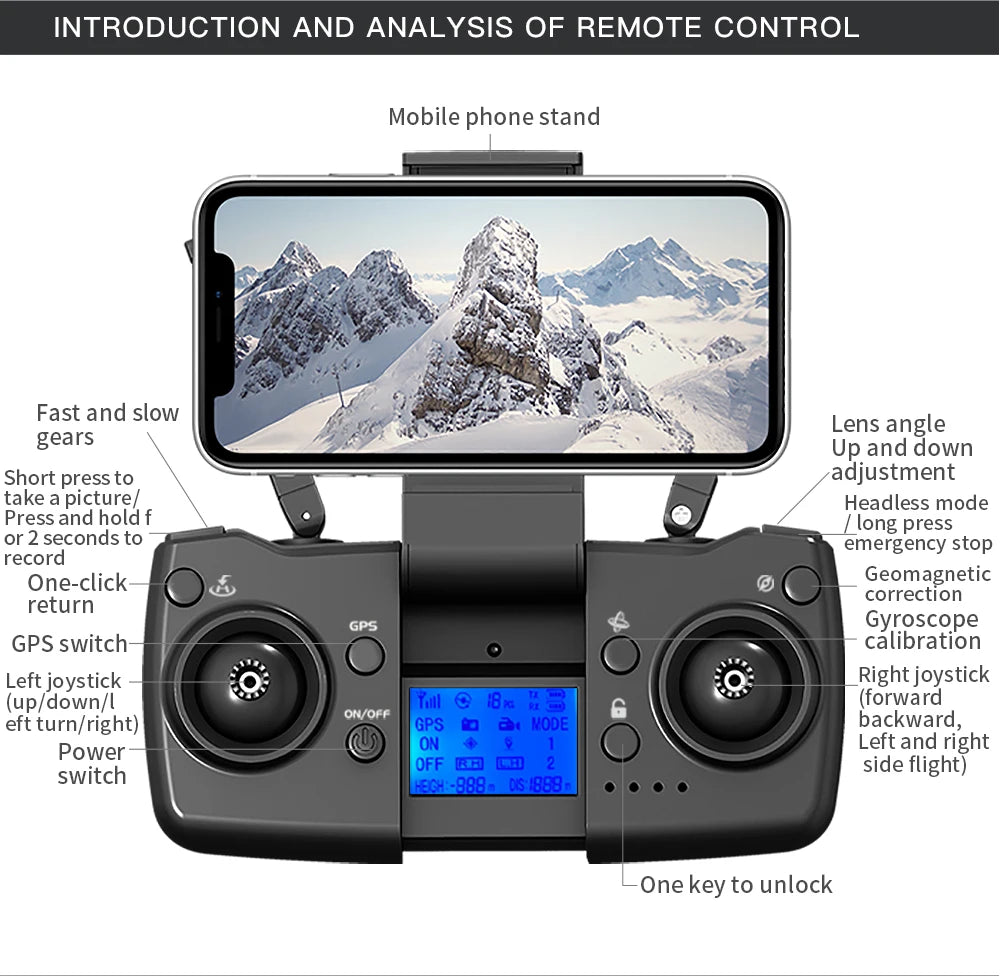 L900 Pro MAX GPS Drone 4K Professional HD Dual Camera 5G Wifi 360° Obstacle Avoidance Brushless Foldable Quadcopter RC Drone Toy 