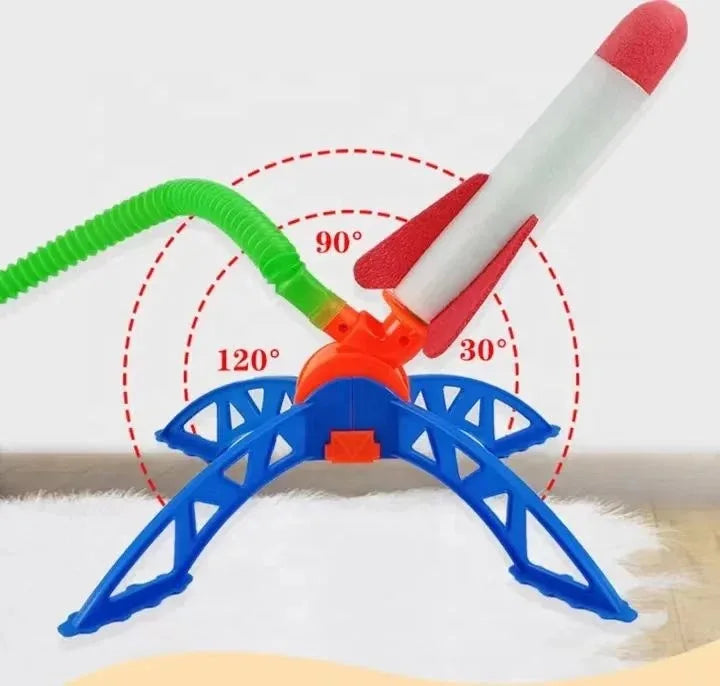 Kids Outdoor Rocket Foot Pump Outdoor Air Pressing Soaring Rocket Suit Jumps Air Powered Rocket Launcher Game Children Toy Gifts 